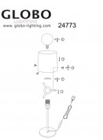 Настольная лампа Globo 24773 Caeli
