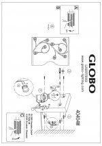 Светильник бра Globo 40404W Burgundy