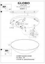 Светильник круглый Globo 40983-1 Fulva