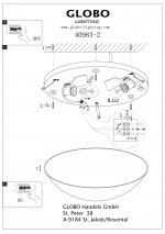 Светильник круглый потолочный Globo 40983-2 Fulva