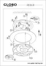 Светильник 250мм Globo 48060 Kristjana