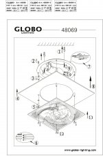 Светильник квадратный Globo 48069 Sonar