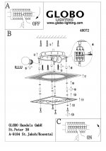 Светильник квадратный Globo 48072 Ballerina