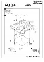 Светильник квадратный Globo 48324 венге Edison