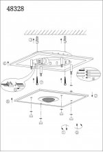 Светильник квадратный Globo 48328 Malaga