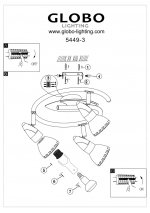 Люстра с поворотными плафонами Globo 5449-3 Novara