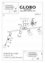 Светильник Globo 54534-4 Parry I