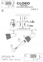 Светильник Globo 54536-2 Caleb