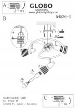 Светильник Globo 54536-3 Caleb