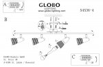 Светильник Globo 54536-4 Caleb