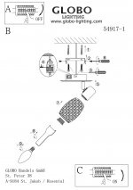 Светильник Globo 54917-1 Cyclone