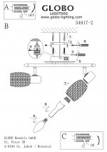 Светильник спот Globo 54917-2 Cyclone