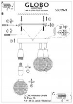 Светильник Globo 56039-3 Cicer