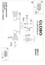 Светильник Globo 56041-2 Rachel