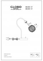 Светильник настольный Globo 56102-1T Degray