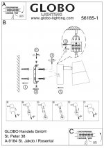 Светильник спот Globo 56185-1 Tieka