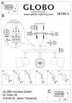 Светильник Globo 56185-3 Tieka