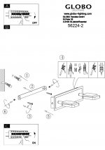 Светильник на 2 лампы Globo 56206-2 Manjola