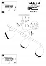 Светильник на штанге Globo 56206-3 Manjola