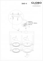 Светильник хай тек Globo 5645-4 Kuriana