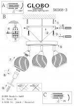 Люстра потолочная Globo 56568-3 Aila