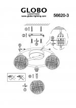 Люстра модерн Globo 56620-3 Enigma
