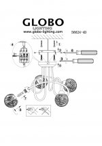 Люстра Globo 56624-4D Orina