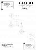 Светильник двойной Globo 5669-2 Sinclair