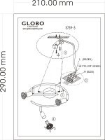 Светильник поворотный Globo 5739-3 Hot