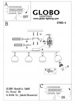 Светильник поворотный Globo 57882-4 Oman