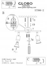 Светильник Globo 57996-2 Fina