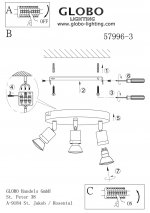 Светильник Globo 57996-3 Fina