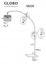 Торшер изогнутый Globo 58226 La Nube