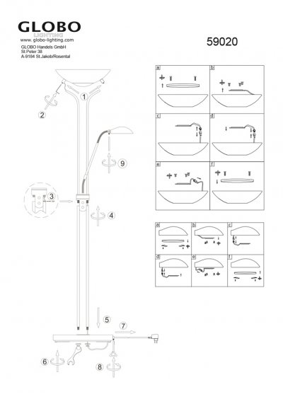 Торшер Globo 59020 Leonas