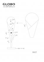 Светильник настольный Globo 5927 Ling