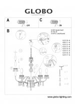 Люстра черная Globo 63110-6 Cuimbra I