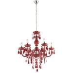 Красная люстра Globo 63111-6 Cuimbra I