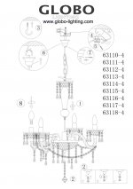 Светильник Globo 63117-4 Cuimbra