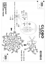 Люстра ветвистая Globo 63160-5 Vida