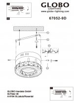 Светильник Globo 67052-9D Miley
