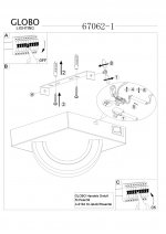 Светильник Globo 67062-1 Mangue