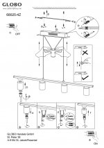 Светильник Globo 68025-4Z Davide