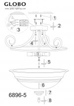 Люстра Globo 6896-5 Toledo