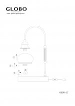 Светильник настольный Globo 6900-1T Nostalgika