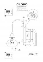 Светильник бра Globo 6900-1W Nostalgika