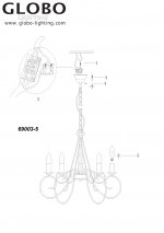 Люстра подвесная Globo 69003-5 Truncatus