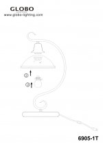 Настольная лампа Globo 6905-1T Sassari