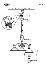 Люстра Globo 6905-3 Sassari