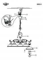 Люстра Globo 6905-5 Sassari