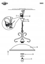 Светильник подвесной Globo 6905 Sassari